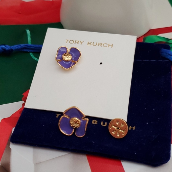 Tory Burch Enamel "Fleur" Earrings, Final PRICE - Picture 5 of 7